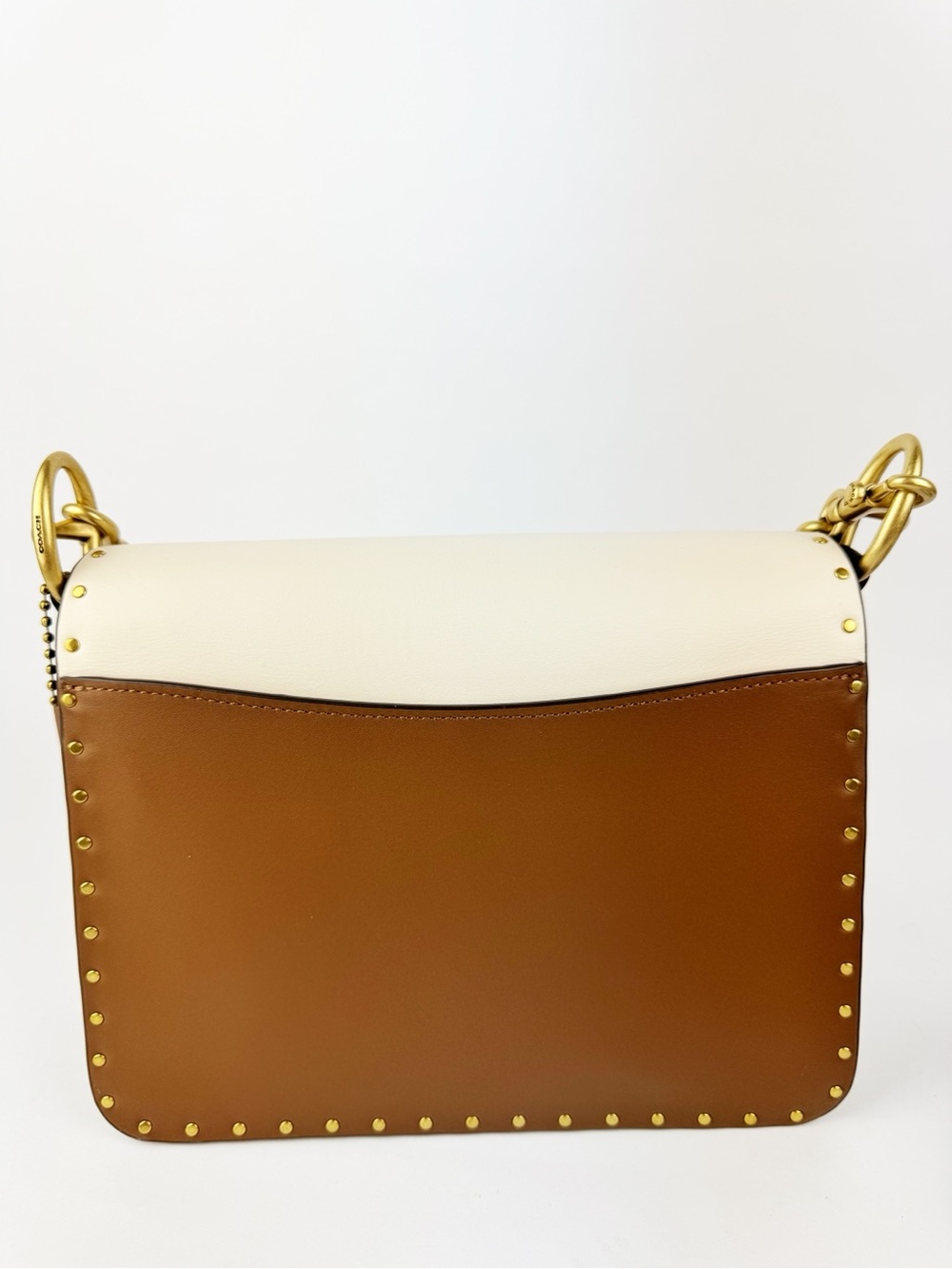 Coach Beat Bag Crossbody Bag Mixed Leather with Chain Shoulder Purse - Picture 2 of 11